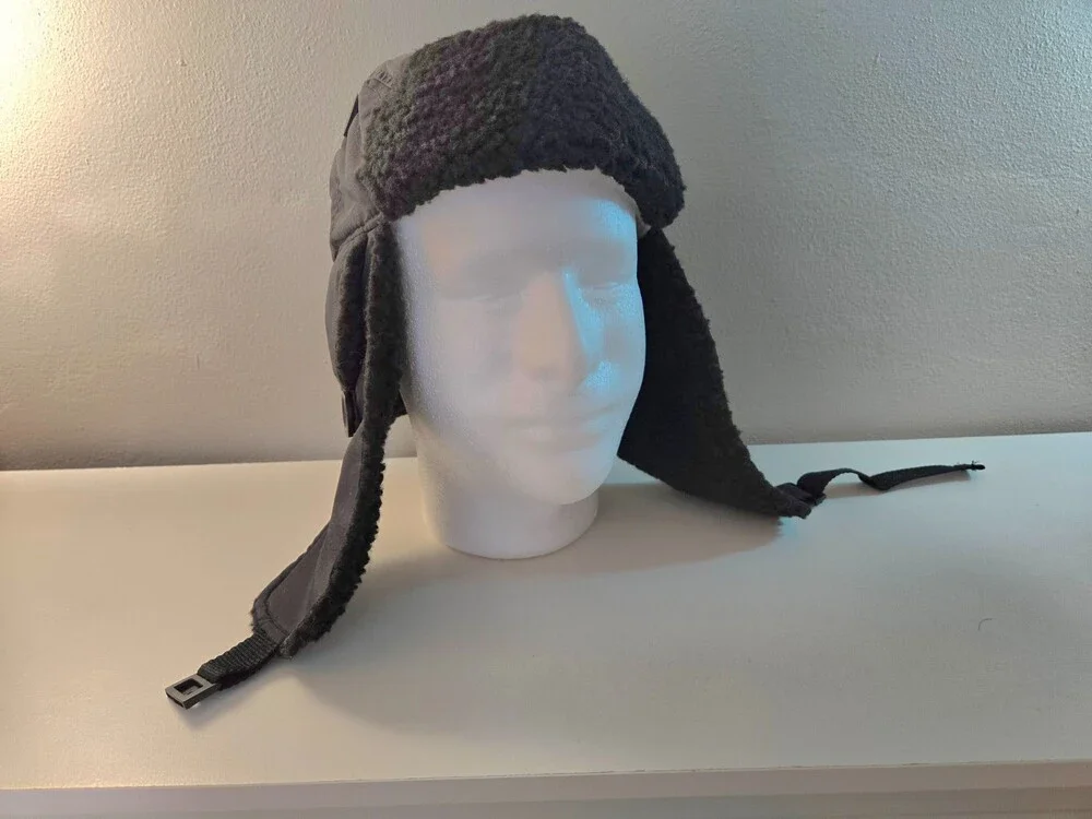 True Religion Black Faux Fur Trapper Hat Cap Black OS
